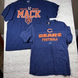 Chicago Bears 52 Mack NFL Pro Line Fanatics Navy Blue T-Shirt Bundle